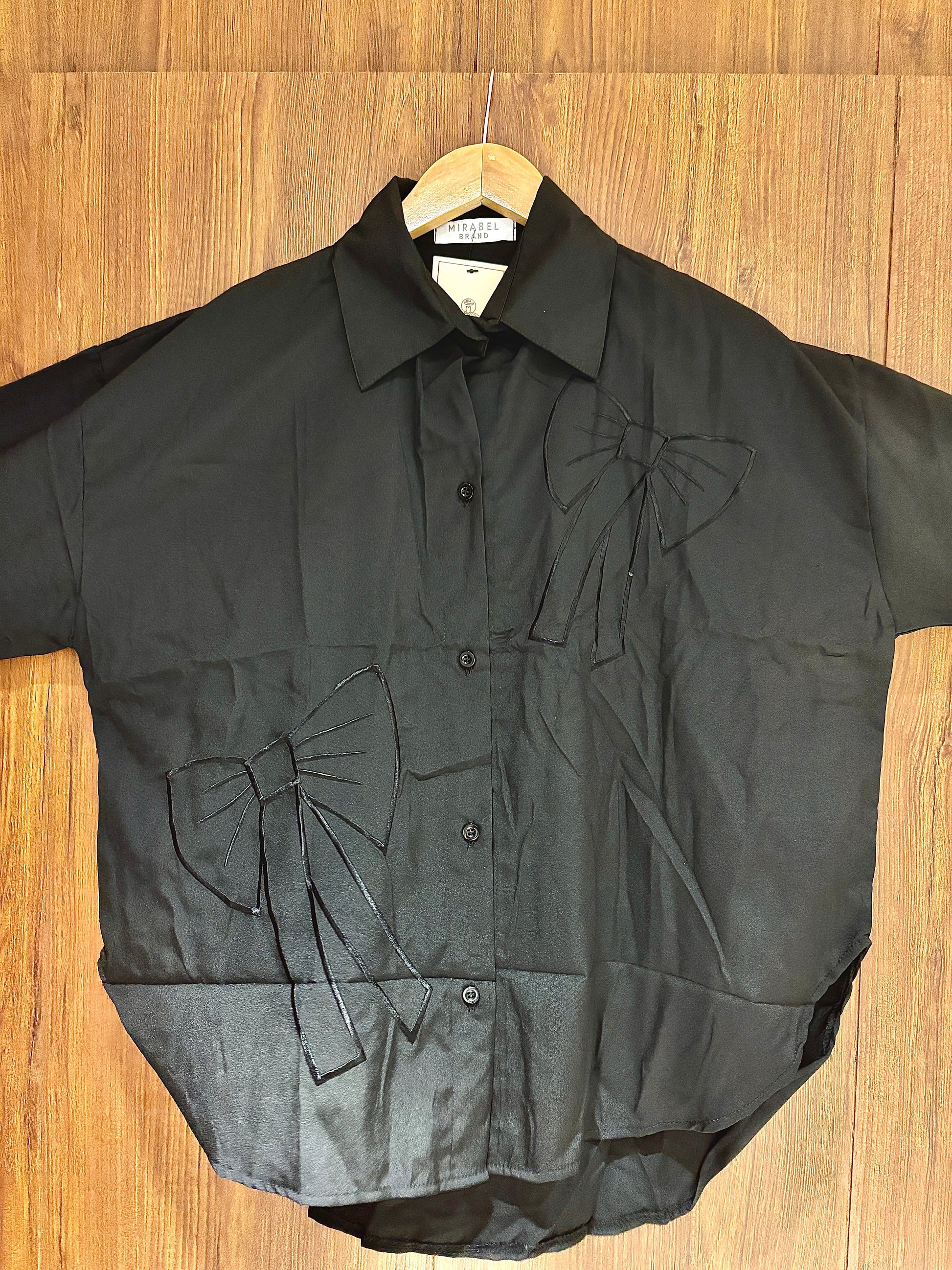 BOW SHIRT BLACK