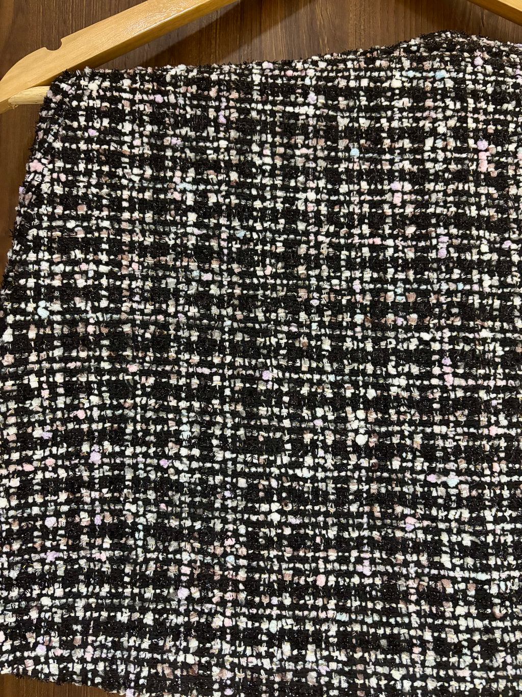 TWEED SKIRT - BLACK PINK