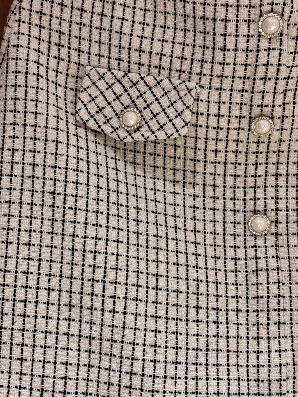 TWEED SKIRT - WHITE