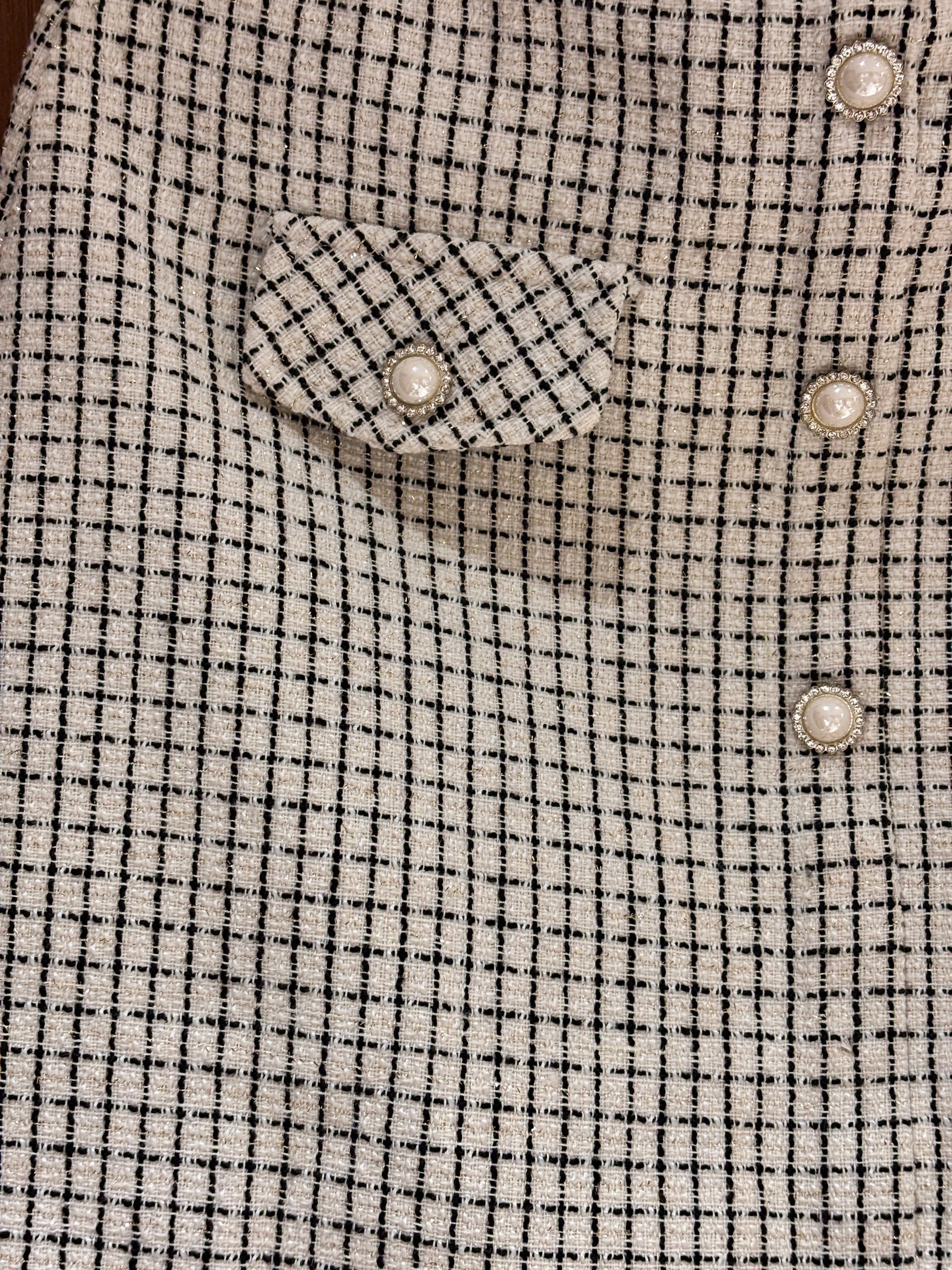 TWEED SKIRT - WHITE
